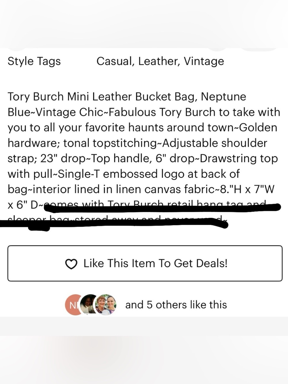 Tory Burch Leather Drawstring Bucket Bag - Picture 11 of 11